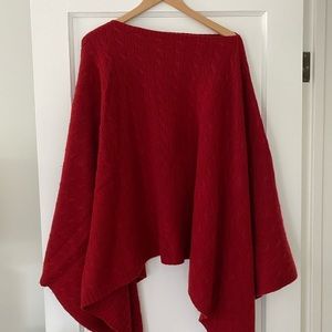 Ralph Lauren cashmere cable knit poncho